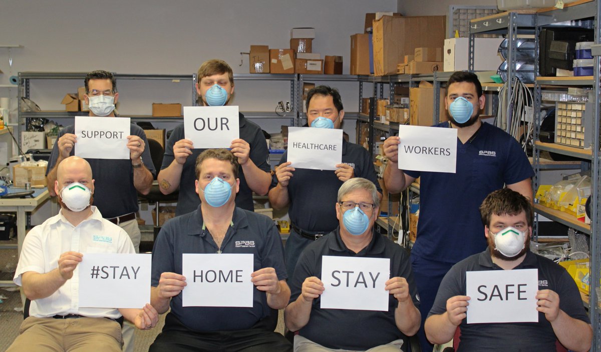 TheRealSPBS's tweet photo. Our BMETs are here to help; whether its respiratory equipment &amp; beds in need of service, repair or incoming inspections to ready for use, we are here.  https://t.co/ayb40vQWx6 #stayhomestaysafe #supporthealthcareworkers #COVID19  #coronavirusresponseteam #FlattenTheCurve https://t.co/vBZWMEyC9c
