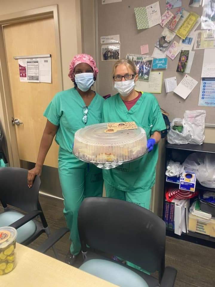 kwanette's tweet photo. #feedthenurses my student on the right..I taught her 34 ys ago. She is on the front lines saving lives. #COVIDー19 https://t.co/xMPbISNJmJ