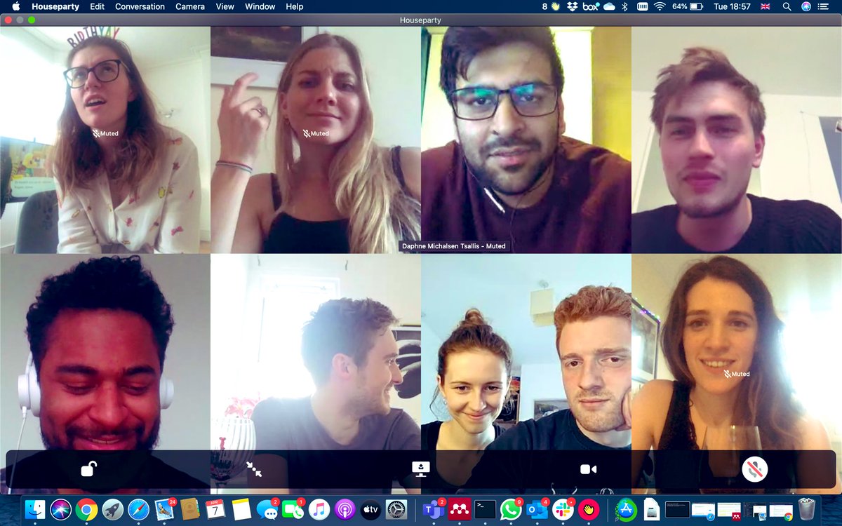 MariaKaimaki's tweet photo. Virtual bday no.3 for @EvoBiomech: mine! 🤗
Thank you for:
1. the intellectually challenging environment,
2. the opportunity to be myself & be creative,
3. all the love & support to keep on growing!
#birthdaygroupmeeting #housepartyfun #friendswhobecomefamily https://t.co/9VkOmCen6k