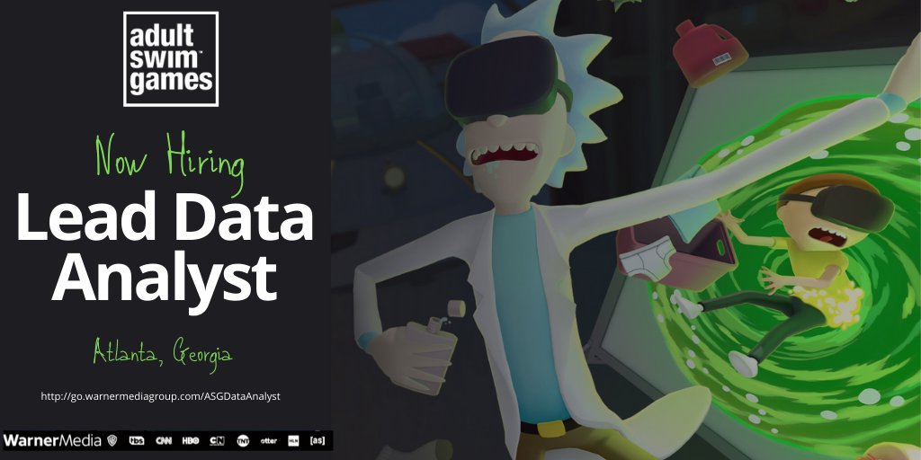 AshleyMRecruits's tweet photo. Combine your passion for #gaming with your day job of #data analytics in a new #opportunity with Adult Swim Games. Apply here: https://t.co/IcwdvAQDiX 
#nowhiring #hiring #dataanalytics #videogames #adultswim #RickandMorty https://t.co/FbHxVvCDXU
