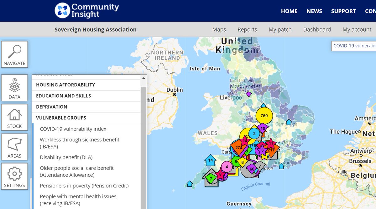 Looking over the Covid-19 Vulnerability Index by <a href="/BritishRedCross/">British Red Cross 🧡</a> on <a href="/HACThousing/">HACT</a> #CommunityInsights Thanks for sharing info to help @sovereignha target support and make an impact #socialhousing #covid19