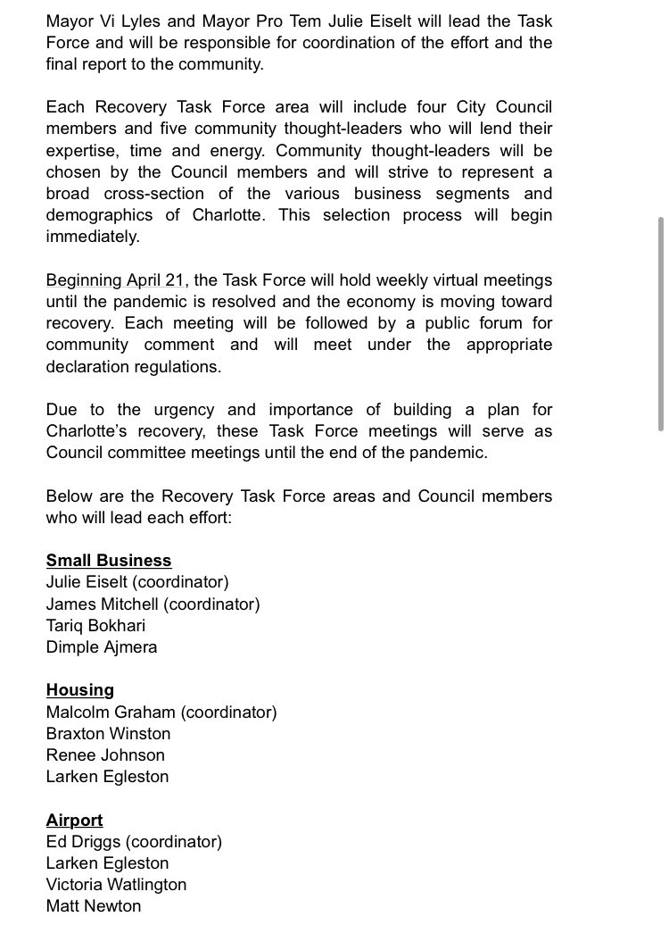 JoeBrunoWSOC9's tweet photo. #CLTMayor and #CLTCC are launching a community recovery task force @wsoctv https://t.co/1B7k3mV9Kz