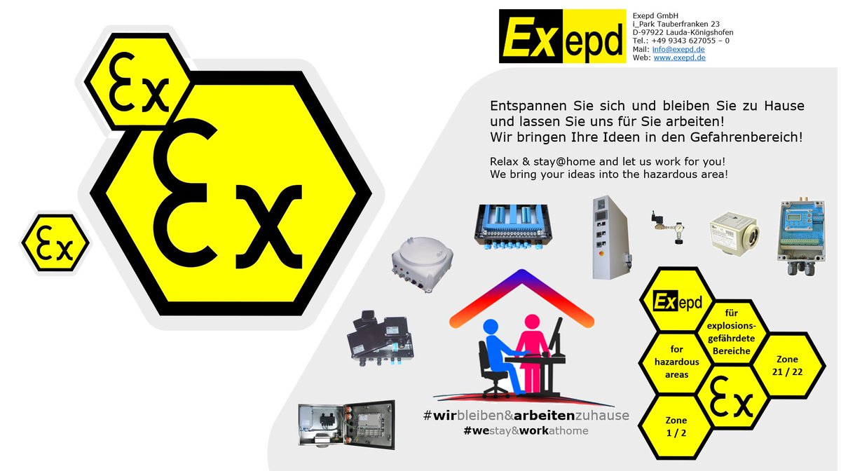 Exepd_GmbH's tweet photo. @Exepd_GmbH - Ihr Partner für Explosionschutz 
auch in diesen schwierigen Zeiten sind wir für Sie da. Termindruck und noch fehlende Komponenten? Rufen Sie uns an und sprechen Sie mit uns. Gerne auch via Skype.

Ihr direkter Skype Kontakt zu uns unter: 
https://t.co/sAAwd4visM https://t.co/dOTIQUfM9u