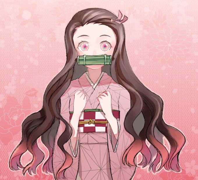 たけのこさんがTwitterに投稿した竈門禰豆子(鬼滅の刃)のイラスト。