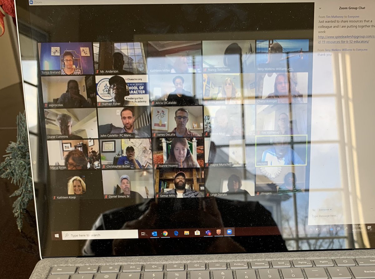 HerrAndersonWT's tweet photo. Enjoying a virtual meeting with my awesome friends from the Principals’ Learning Network today!  Great collaboration and outstanding sharing of ideas. I look forward to these meetings. Thanks @TonyaDBreland for your leadership! @NewJerseyDOE @dianecummins6 #NJDOEPLN https://t.co/1pG38GwrUs