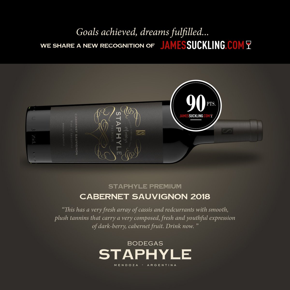 bodegastaphyle's tweet photo. 🍷Muy contentos, orgullosos y agradecidos por el reconocimiento de @JamesSuckling para con nuestros #Vinos y por valorar el trabajo constante del equipo de Bodega.
 #PartidaLimitada #Staphyle Premium y #Malbec #Iris 🍷
Vamos por más 💪💪 Salud!!!
#VinoArgentino #Mendoza https://t.co/dqijbyJarx