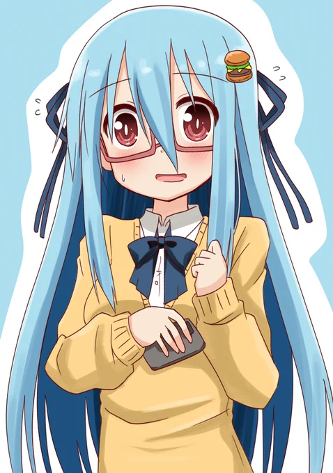 軽率にハンバーガーちゃんの髪の毛を伸ばしに伸ばしてみたらとんでもない美少女が誕生してしまった気がする(゜□、゜) 