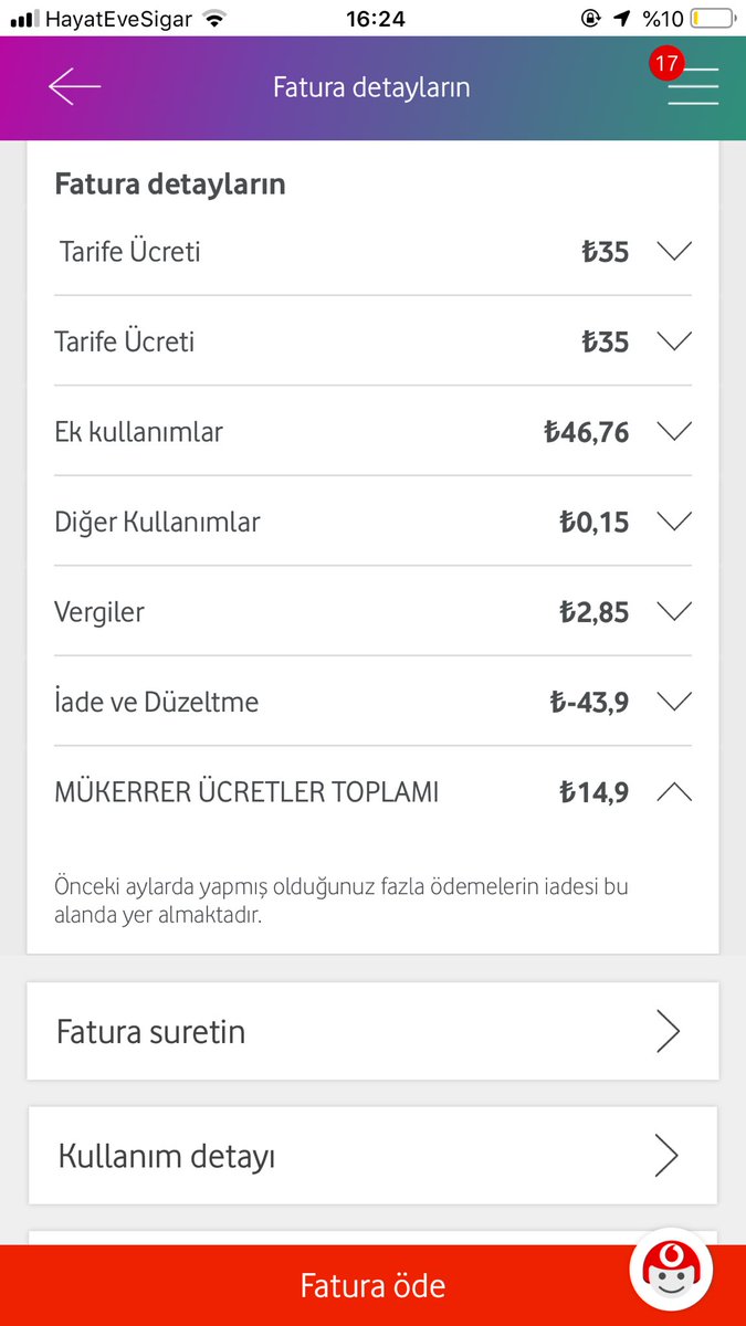 tugce__t's tweet photo. @VodafoneDestek  geçen ayki faturamda hata yaptınız diye özür niyetinde internet hediye ettiniz ve fazla aldığınız miktarı ibana yatırdınız bu ay tekrar mükerrer ücret yazıp tekrar almak neyin nesi lütfen söyleyin artık deliricem https://t.co/XXzPk8u5ae