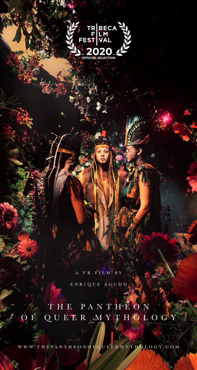 Enagudo's tweet photo. Here is the first poster for The Pbtheon of Queer Mythology, a #VirtualReality short film that I made! It will have its #worldpremiere at @Tribeca, in the category #360Cinema on April 17th. #tribeca2020 https://t.co/3buh0qIztx