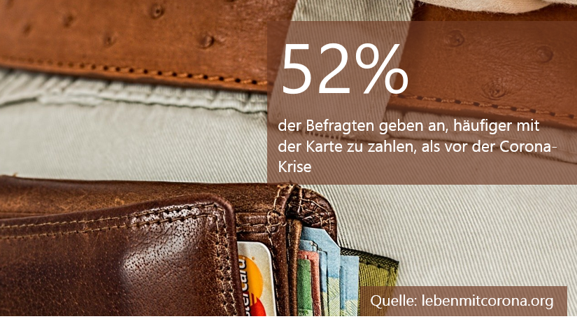 Wie gehen SIE mit der #Corona Krise um? Sagen Sie es uns auf lebenmitcorona.org!  52% der Befragten gaben bisher an, häufiger mit der Karte zu zahlen. Was ist mit Ihnen? #lebenmitcorona #spredthesurveynotthevirus