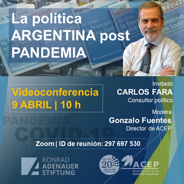 FuentesGonzalo_'s tweet photo. #QuedateEnCasa 🖥️📱 MAÑANA jueves 9 de abril, a las 10h, te esperamos para charlar con @carlosfara sobre el devenir de la política argentina post #pandemia 👌👏@FuentesGonzalo_ @OscarEnsinck  @KAS_Argentina 
Sumate por Zoom👉 https://t.co/PqUwrY1SYl https://t.co/jiVfUDsXcq
