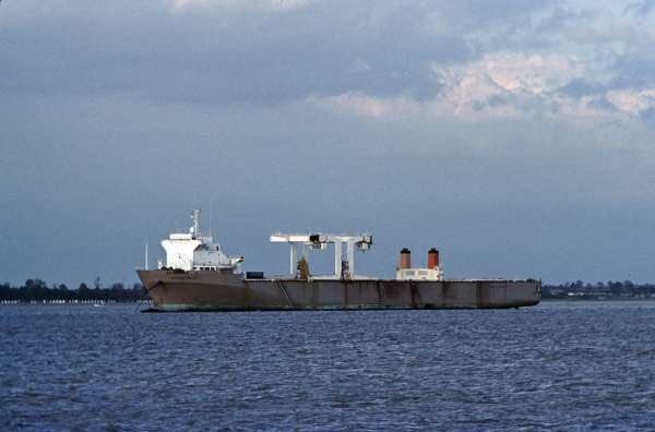 Departing Devonport in May, she arrived in the Falklands in June, a few days after the end of the war. She was then returned to her original role and returned to her owners in November 1982. She then appeared to be laid up on the River Blackwater in Essex