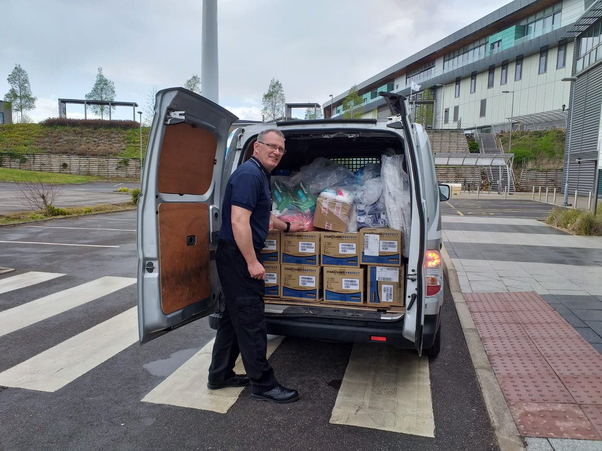 We've gathered up #PPE equipment from around @TheAMRC and managed to fill the back of a small van. Pleased to say gloves, coveralls, masks, cubicle curtains, hair nets and more are now on their way to help frontline workers #SaveLives through #COVID19. 🙏Thank you @NHSuk ♥️
