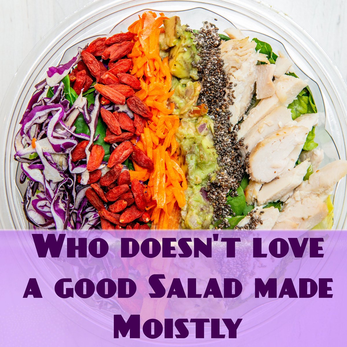 rionectar's tweet photo. Sometimes I have a hard time describing our food.

Thanks for the help Justin! 🤣 A Little Hump Day Humour. Hope everyone has an amazing day!😍

#humpday #wednesdayvibes #midweek #humour #staypositive💯 #salad #handcraftedwithlove❤️ #nutrientdense #delicious #moistly https://t.co/MYsDGeJtIf