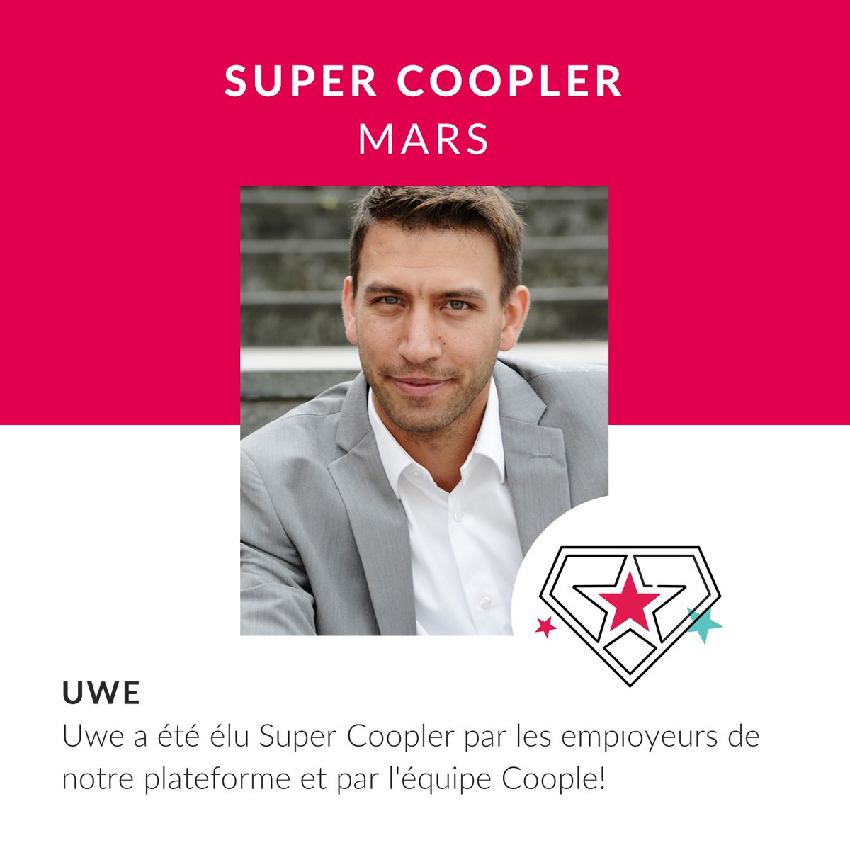 CoopleSuisse's tweet photo. Félicitations à notre Super Coopler en Mars!👏🏼 https://t.co/YlIsJL4F0j