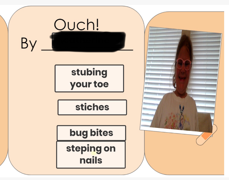 MandyWi45328139's tweet photo. My creative firsties wrote List Poems on a bandaid graphic over things that make us say “OUCH”.....I sure miss doing these fun projects in person! #leadthewaylf @LightFarmsElem @LFFirsties https://t.co/AMqVZpn1U3