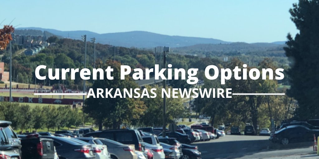 UARKTandP's tweet photo. FOR THOSE ON CAMPUS - If you missed our recent #UARK parking announcement, you can read about it in the Arkansas Newswire article: https://t.co/oyT6bhRsYZ https://t.co/EoAez9wIAo