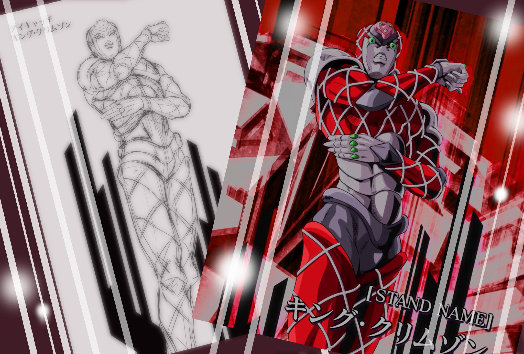 滝れーき 新刊 ルダ 淫らな王国の奇なる人々 発売中 Stayathome 外出自粛中の皆様へ 少しでもお暇潰しになれば 一昨年から昨年にかけて放送されたtvアニメ ジョジョ 黄金の風 アイキャッチ用敵スタンドカットです 作画監督チェック用のラフ