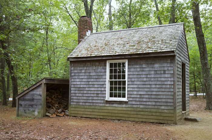Thoreau's cabin on Walden Pond.