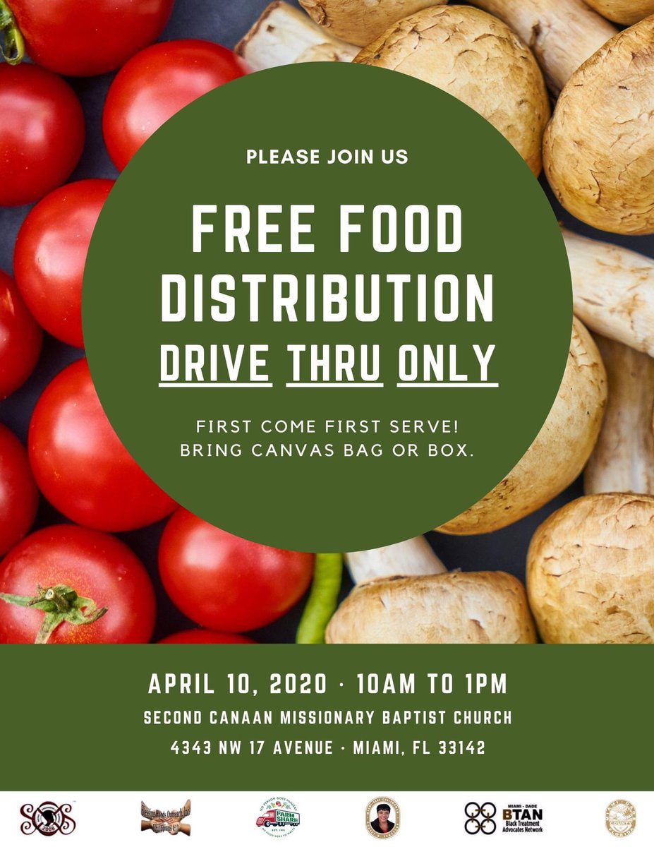 AudreyMEdmonson's tweet photo. Chairwoman Edmonson has teamed up with @FarmShareFL &amp; other organizations to provide free food distribution events to residents in Miami-Dade District 3. 

Note: April 10 event is drive-through only. Please make sure to bring your own canvas bag or box. #MiamiDadeD3 https://t.co/5PdvEcU9rw