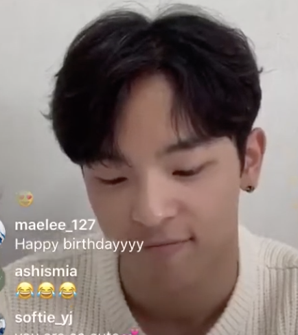 he felt that he really should do a live on his birthday. he isn't the type to start lives often, but since its a special occasion he cant miss out, so he came out with a surprise live.