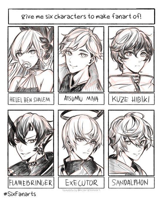 bandwagon that I did on FB :o
#SixFanartsChallenge 