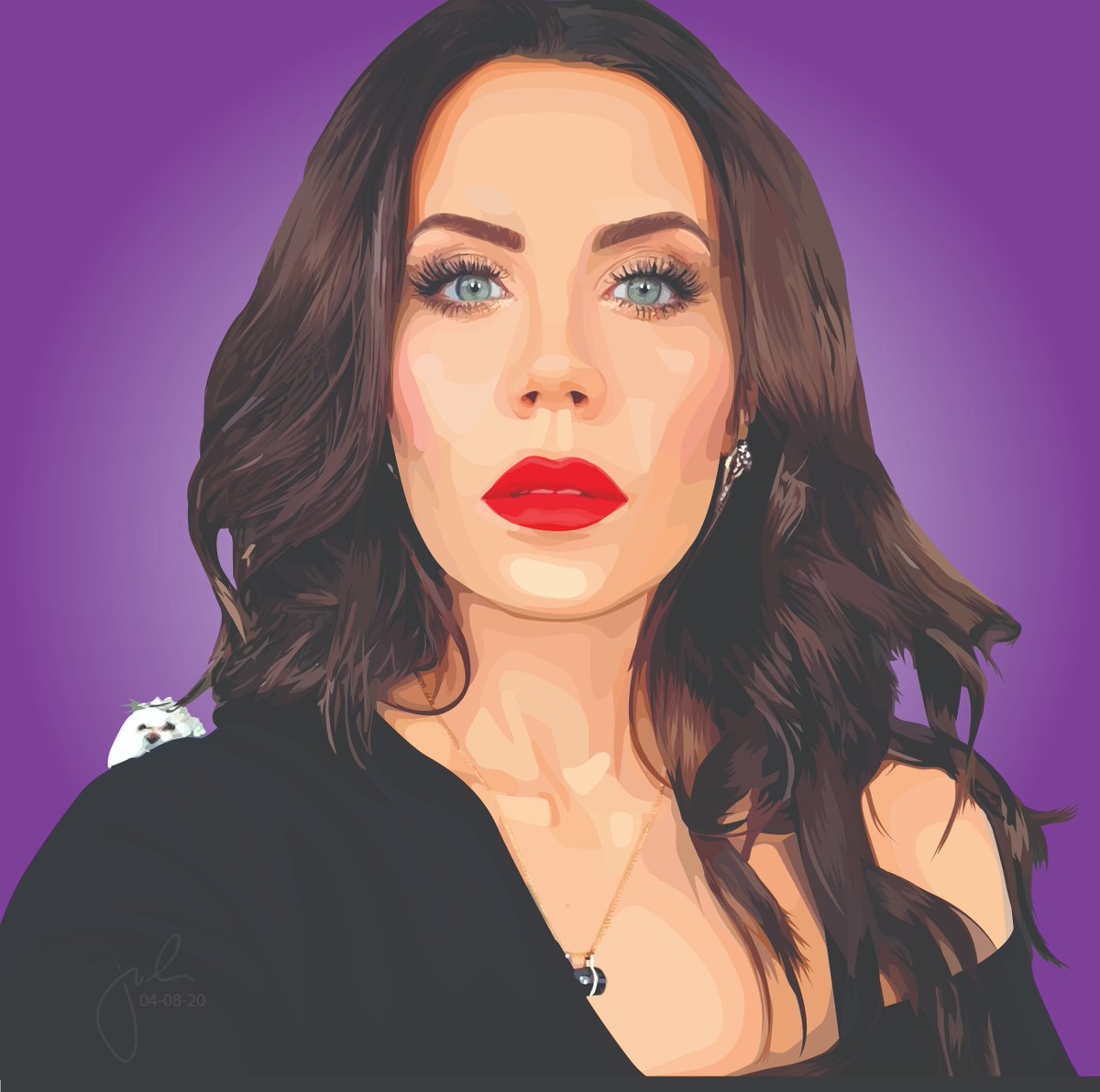 JoyceeSola's tweet photo. First time to do #Vectorart again... Hello @tatiwestbrook and Puka Shells <3 Hope you like it! Love yah! https://t.co/amSemW7F6f