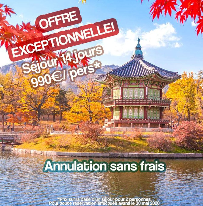 Si vous ne connaissez pas la Corée c'est le moment! 14 jours à 990€~
capcoree.fr/circuits/promo…
#coréedusud #CoreeduSud #coree #seoul #voyage