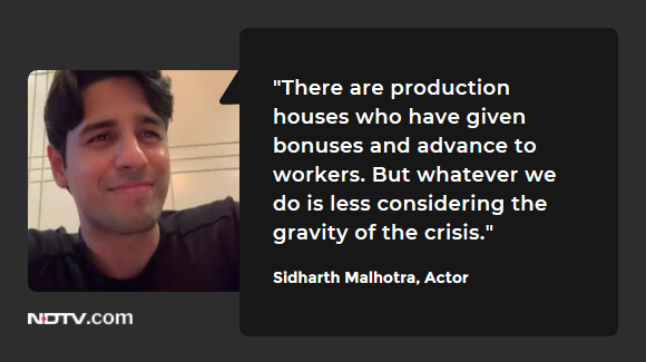 NDTV -  @OxfamIndia  #India4All telethon | Actor Sidharth Malhotra [ @SidMalhotra] on impact of  #CoronavirusLockdown on the poor.