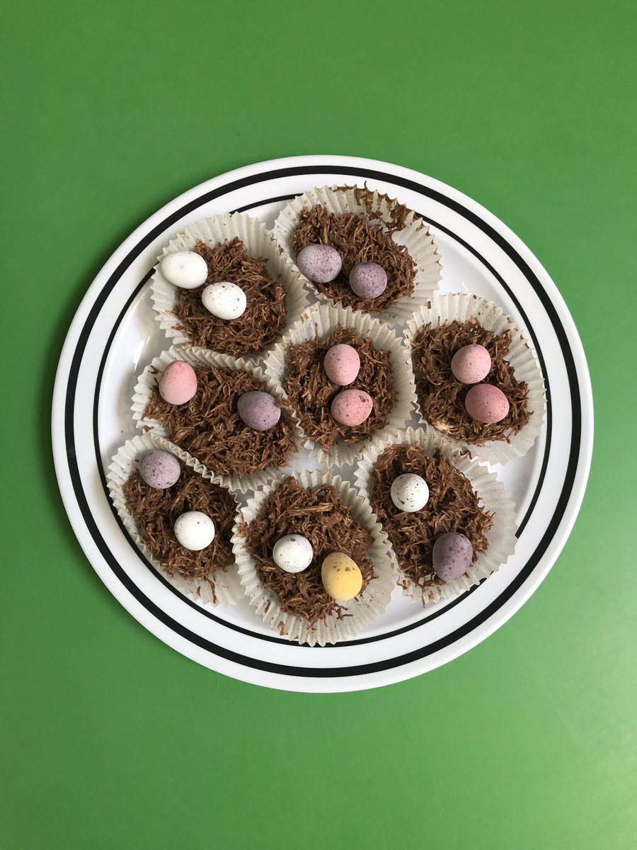 Our pupils made some yummy Easter Nests today. Don’t they look delicious?