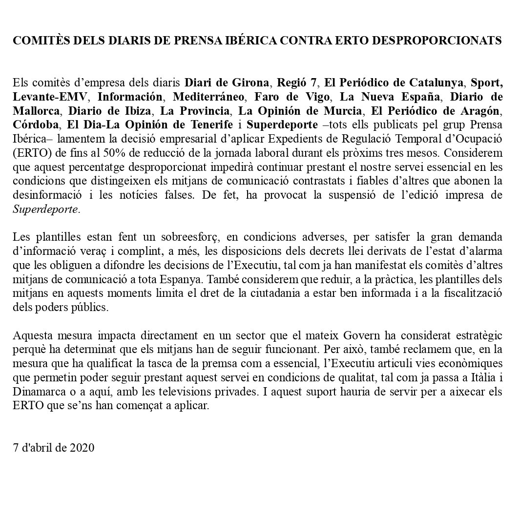 Comitè DdG tweet media