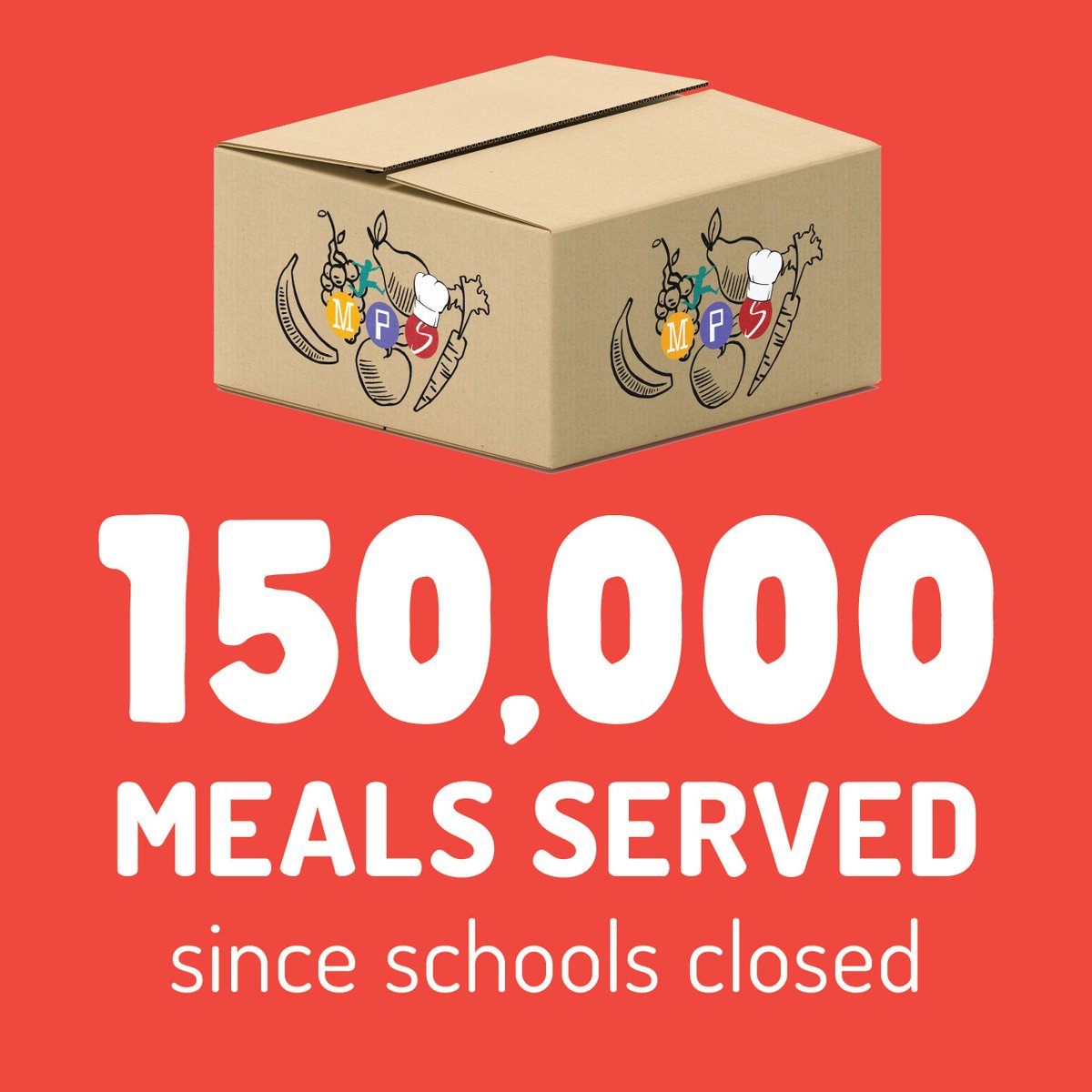 150k+ meals served since schools closed on March 17. Staff has been working hard to make sure children around the city have access to food during these changing times. #distancelearning under way, we want to make sure that all of our scholars are well nourished with quality food.