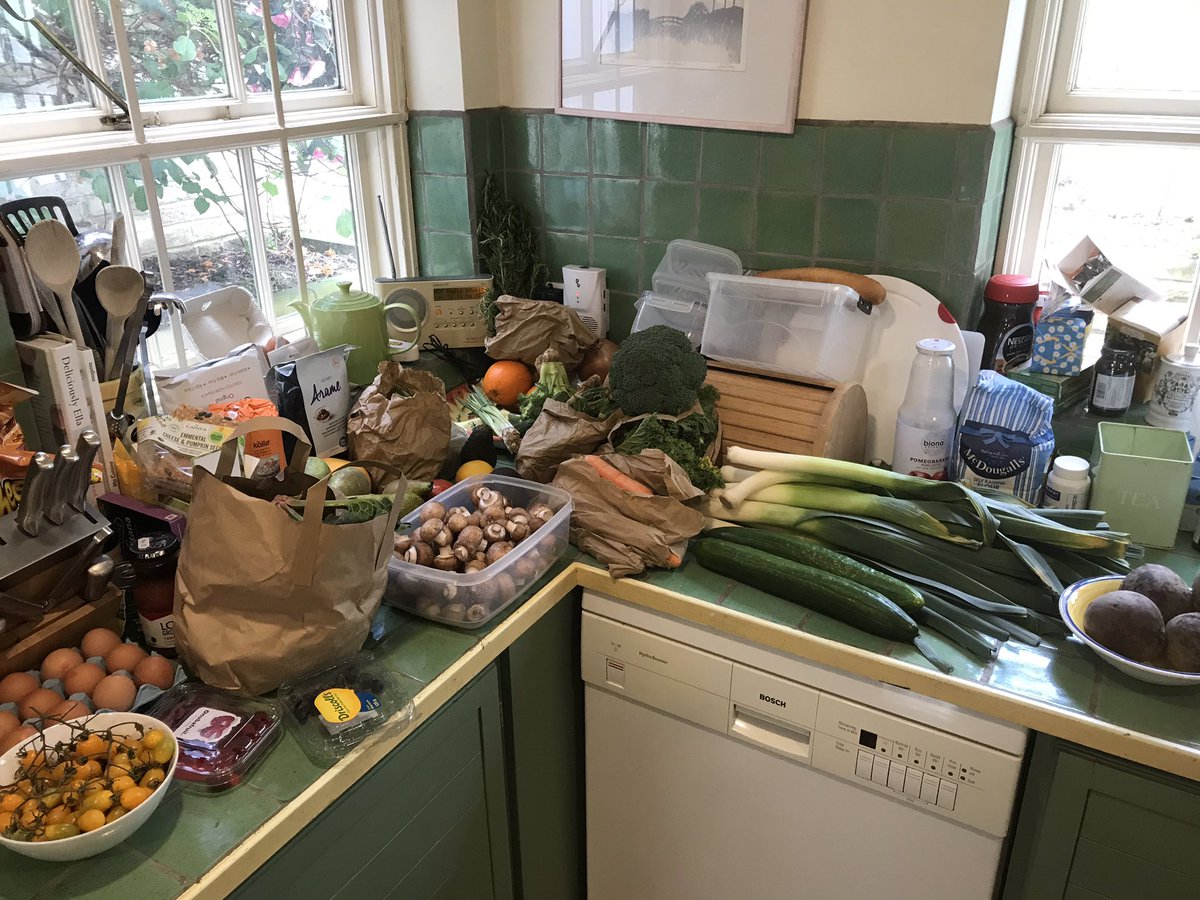 If you live around N1, I highly recommend the <a href="/plaqueminelock/">Plaquemine Lock</a> fresh produce collection service. Think they might deliver as well? Plus loo roll and free hand sanitiser. Now just have to work out what to do with all this veg...
