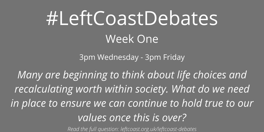 leftcoastuk's tweet photo. #LeftCoastDebates – join the Twitter debate. Some of us are slowly starting to come to terms with a new reality in the face of the Covid-19 crisis. Join our conversation by responding to the first of our questions: https://t.co/Hh8vzqKeyt