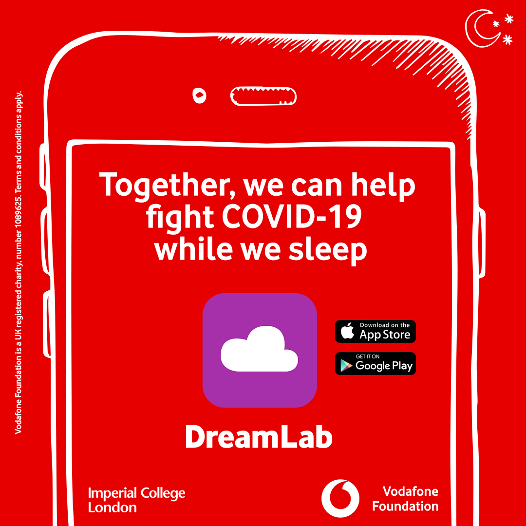 VodafoneUK's tweet photo. With the power of a connected UK, we can fight COVID-19 together while we sleep 😴 🦸

Download Vodafone Foundation’s DreamLab now 📲

https://t.co/5SkcjEkJLD

#KeepingTheUKConnected https://t.co/ZS0y5P5lMh