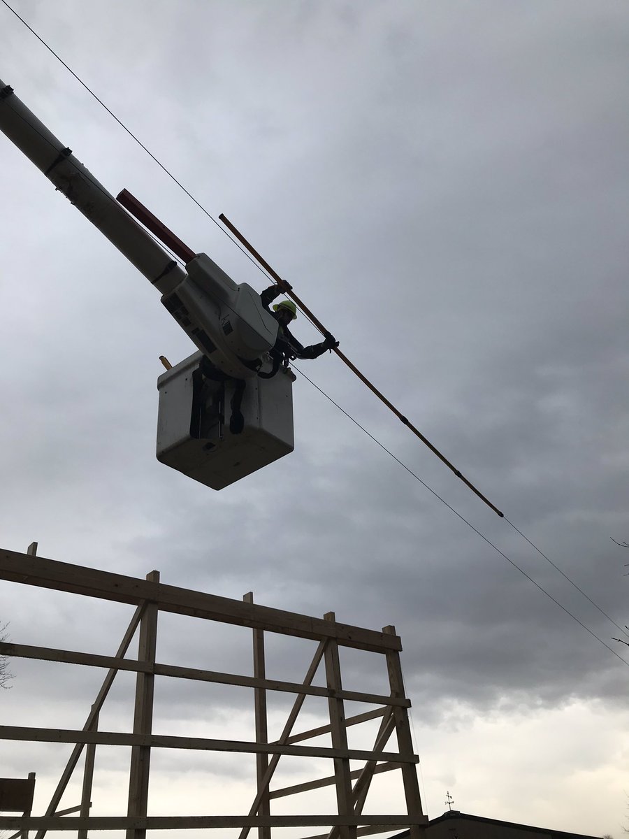 STAIndTech's tweet photo. Awesome having a former student @JarrettWoods_ show up and work on your power lines. https://t.co/TcwiMNmcJl