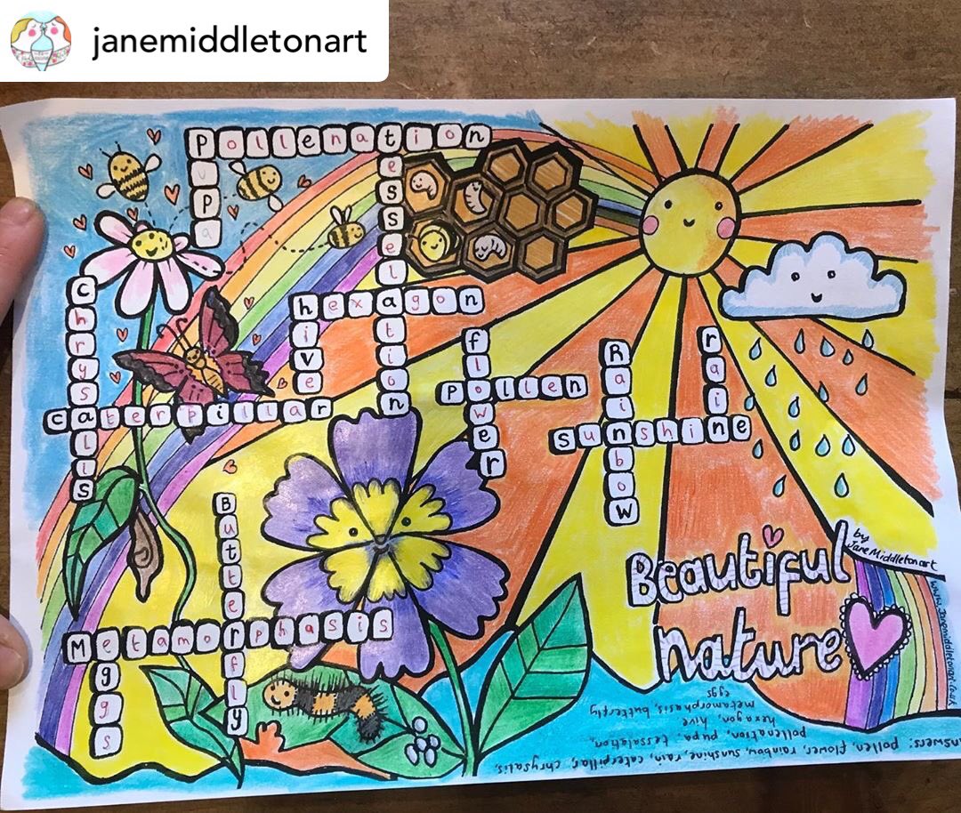 Jmiddletonart's tweet photo. @FirstShepley I have FREE printables that I’ve illustrated if you’d like to share? one is an Easter themed I spy printable &amp; the other is a nature themed crossword...another activity to keep our children occupied during shutdown! The link to print is via https://t.co/vpGpZIvu6y https://t.co/7erlW7i1Pr
