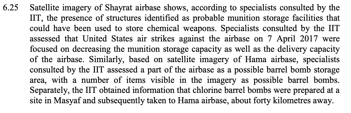 This is some of the most detailed work I've seen about the specific locations chemical weapons and barrel bombs were stored by the Syrian government's forces.