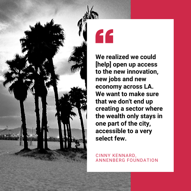 LAreinvented's tweet photo. @Annenberg_FDN on democratising wealth in Los Angeles https://t.co/wov9aKFedD