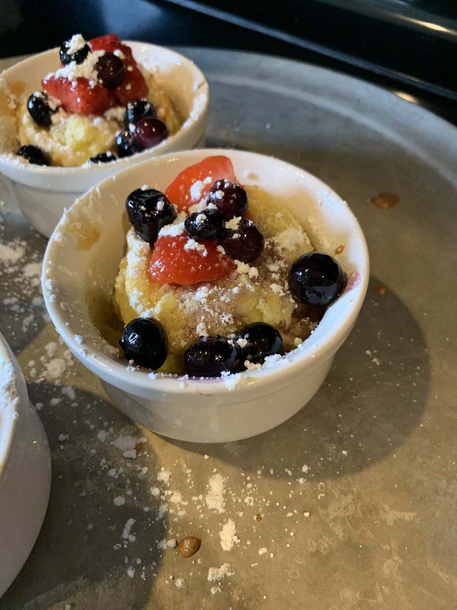MrsHoltgraves's tweet photo. Puffed pancake with blueberry and strawberry compote #supercook #homemade #cookingwithkids calories don’t count during quarantine...right? https://t.co/VA1Z3lwA66