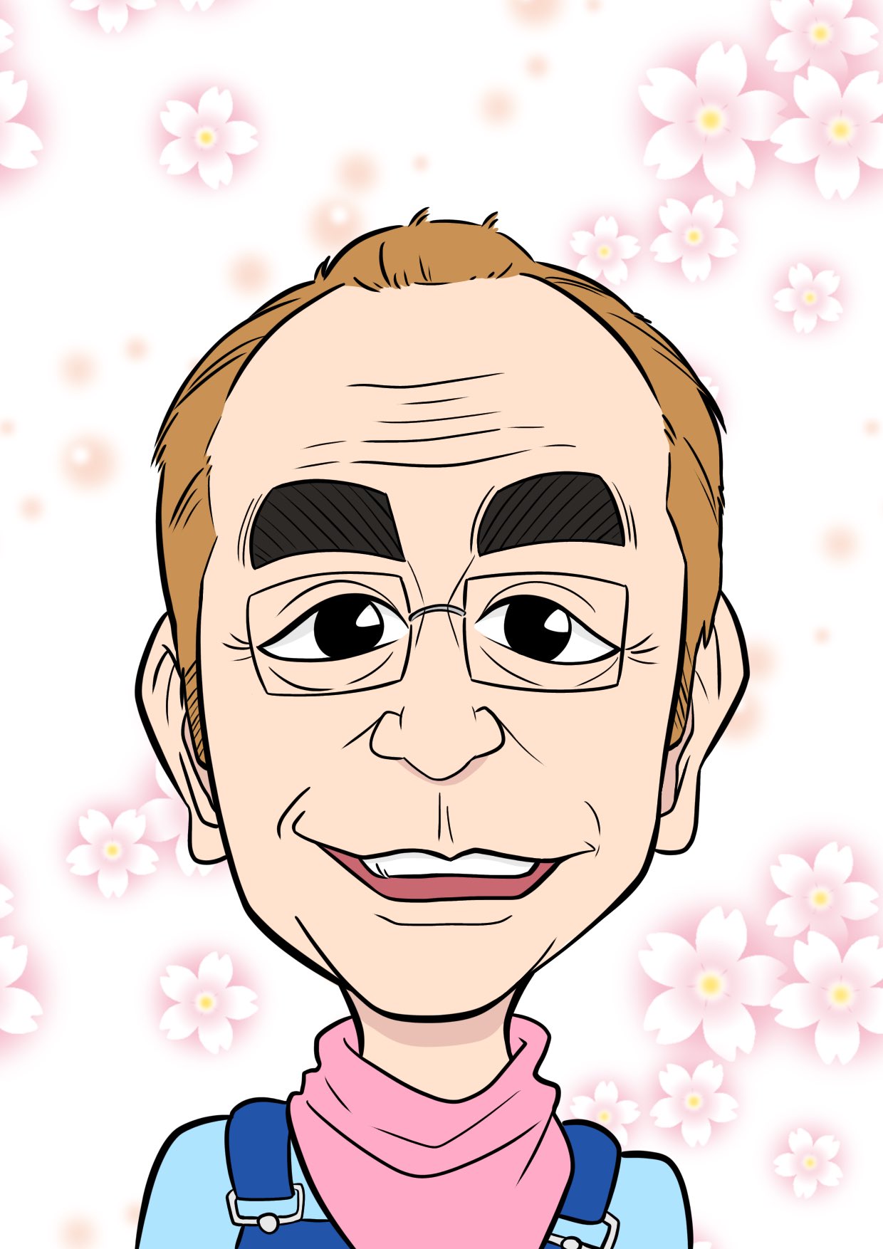 志村けんさん 似顔絵 - ランサーズ