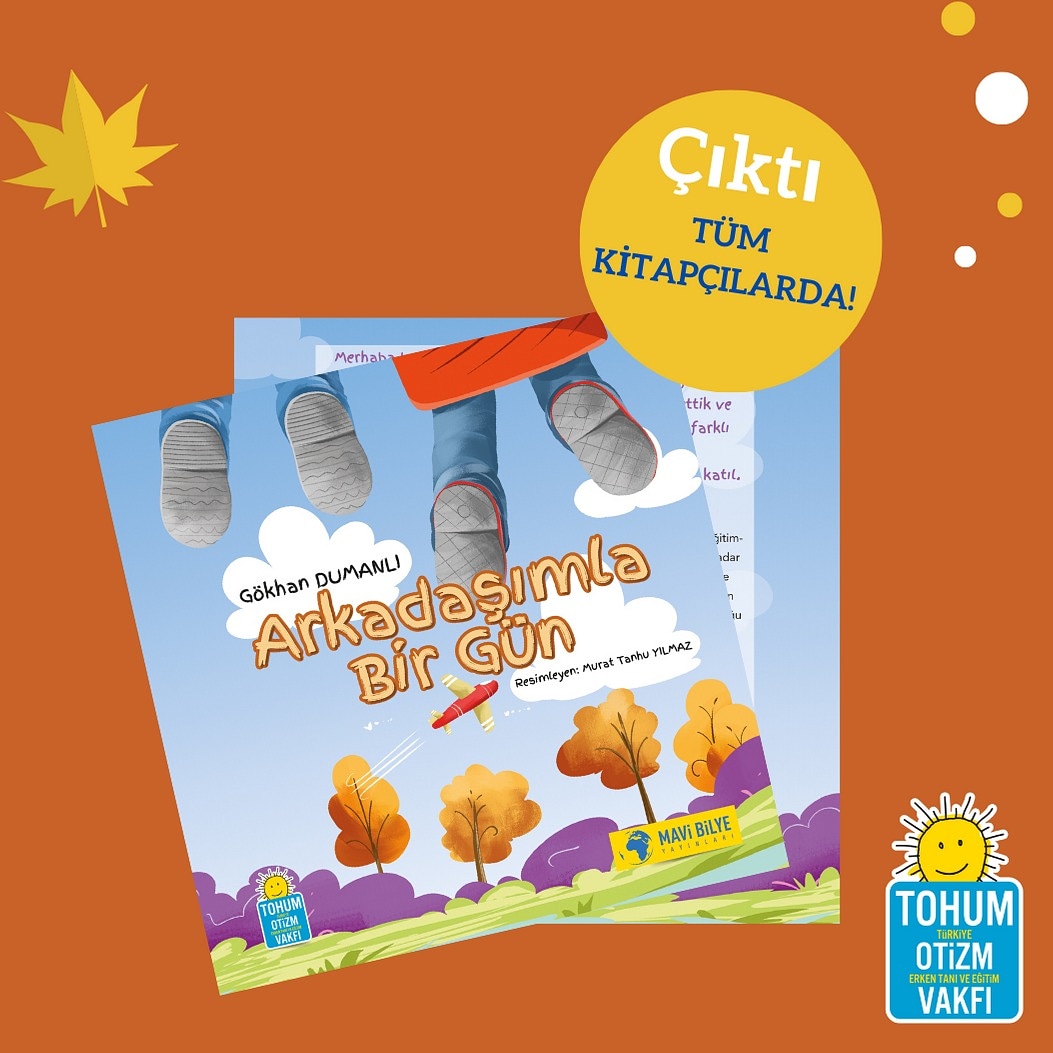 Vakfımız iş birliği ile Gökhan Dumanlı tarafından kaleme alınan "Arkadaşımla Bir Gün” kitabı şimdi raflarda! Arkadaşımla Bir Gün kitabının, tüm aile bireylerinin otizmli çocuklarla kurdukları ilişkide rehberlik etmesini diliyoruz. <a href="/gokhandumanli/">Gökhan Dumanlı</a> <a href="/mavibilyeyayin/">Mavi Bilye Yayınları</a>