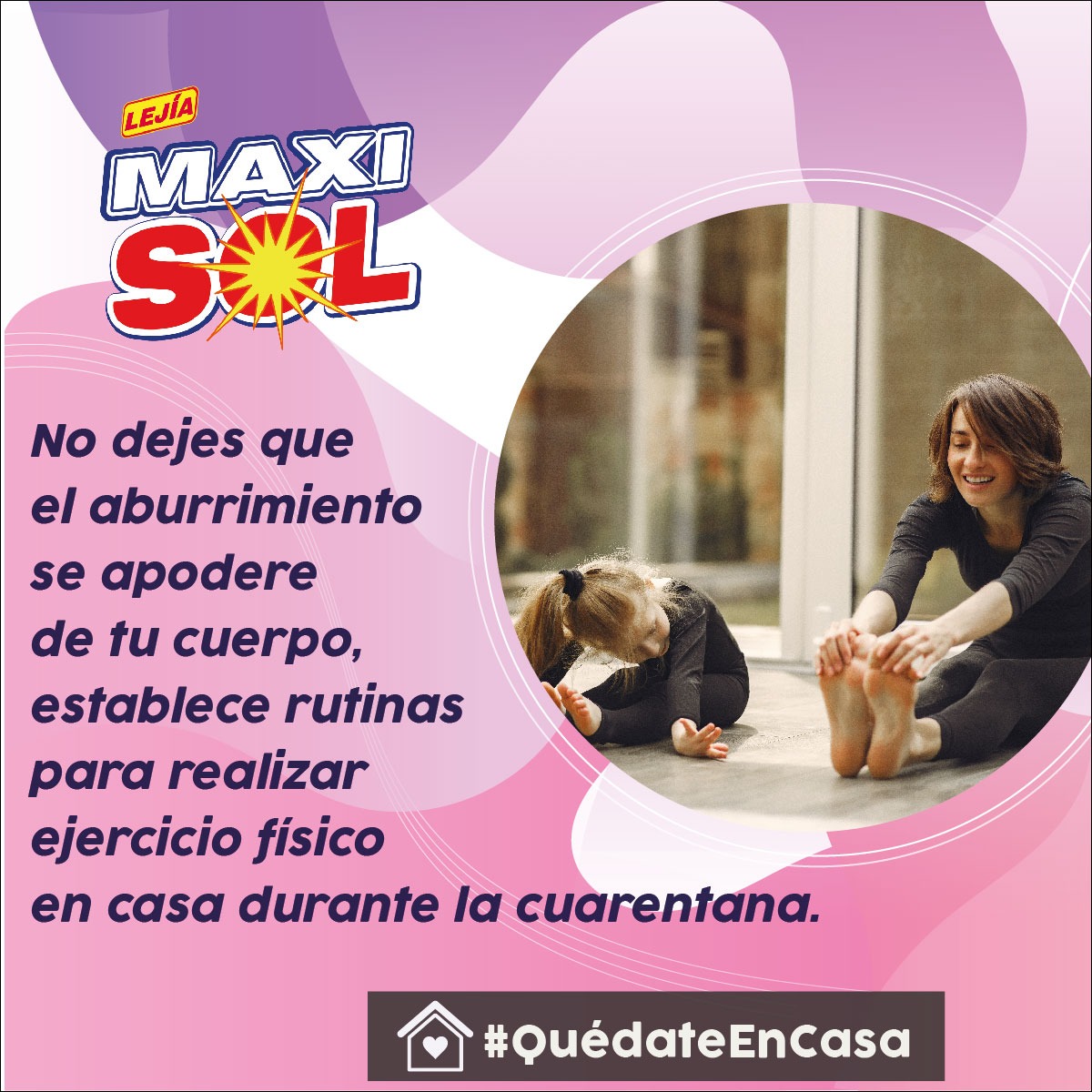 Lejiamaxisol's tweet photo. ¡Feliz Miércoles! Lejía Maxi So te dejamos un consejo para que aproveches el tiempo en tu casa compartiendo con tu familia.👨‍👩‍👧‍👦
Buscar tablas de ejercicios, bailar, aprovechar los recursos que tengas en casa y realizarlo en familia . #LejíaMaxiSol #QuédateEnCasa #AcciónyPrevención https://t.co/t6WuNd4Uum