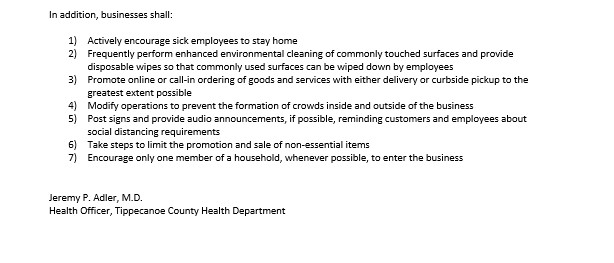 #EssentialBusiness Guidance for #TippecanoeCounty
<a href="/WLFI/">WLFI News 18</a> <a href="/StarCityOnline/">Star City News</a>