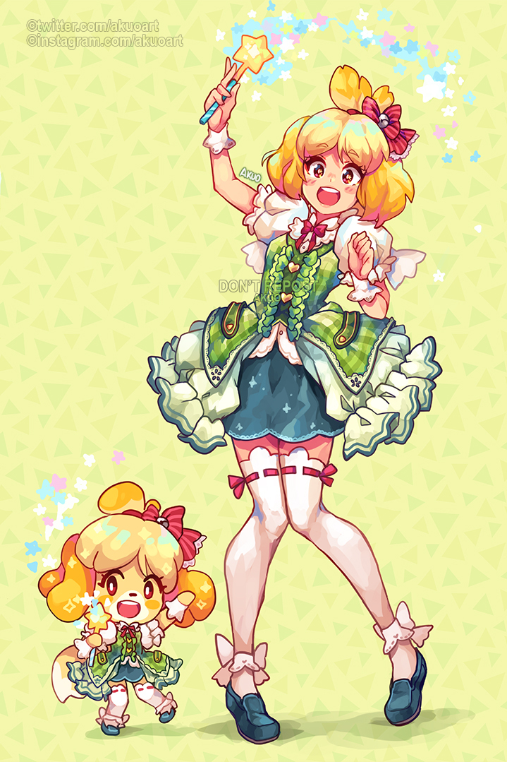 🌿Magical Girl Isabelle🌿
(design inspired in the new leaf outfit)

#AnimalCrossing #AnimalCrossingNewHorizons