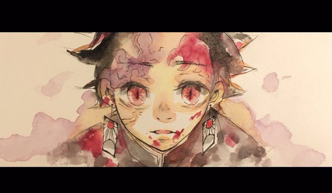 そらあかねさんがTwitterに投稿した竈門炭治郎(鬼滅の刃)のイラスト。