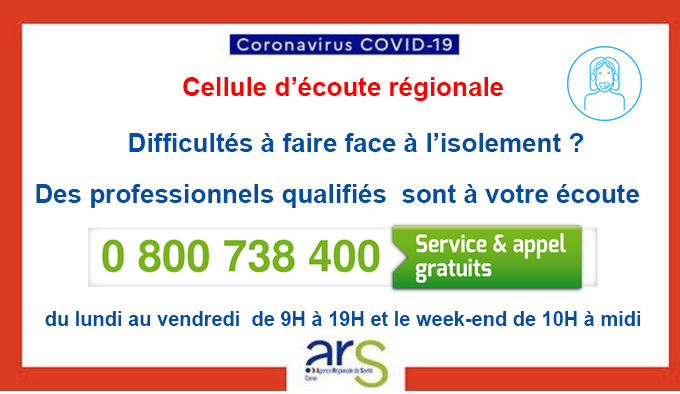 📌 L'ARS de Corse a mis en place une cellule d’écoute pour aider les personnes à faire face à l’isolement pendant cette période de confinement !