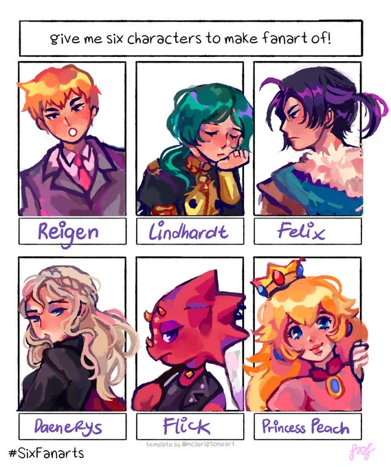 ah....i finally did it...
#SixFanarts to get me up from an art slump! 