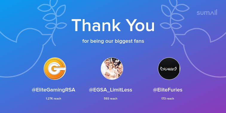 timewarpza's tweet photo. Our biggest fans this week: EliteGamingRSA, EGSA_LimitLess, EliteFuries. Thank you! via https://t.co/PxAEdqNKSu https://t.co/yJ4JmEvnbO