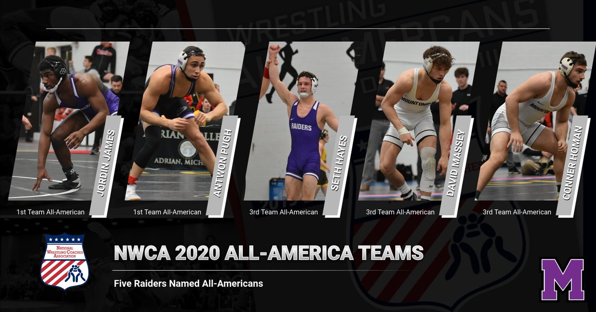 Wrestling: Five Raiders Named <a href="/nwcawrestling/">NWCA</a> All-Americans athletics.mountunion.edu/sports/wrest/2… #gomountgo #d3wrestle